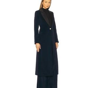 Alice + Olivia Long Black Velvet Blazer Coat NYT size XL